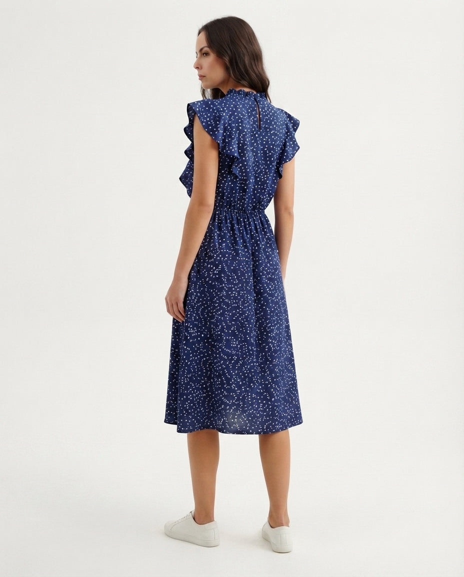 Flutter Sleeve Midi Dress