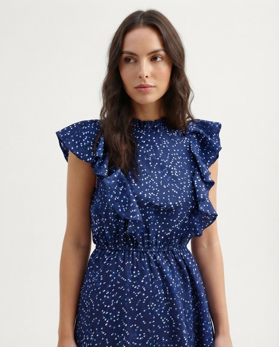 Flutter Sleeve Midi Dress