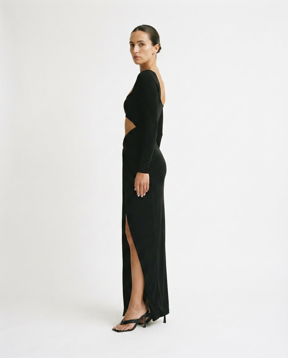 Long Sleeve Cutout Maxi Dress