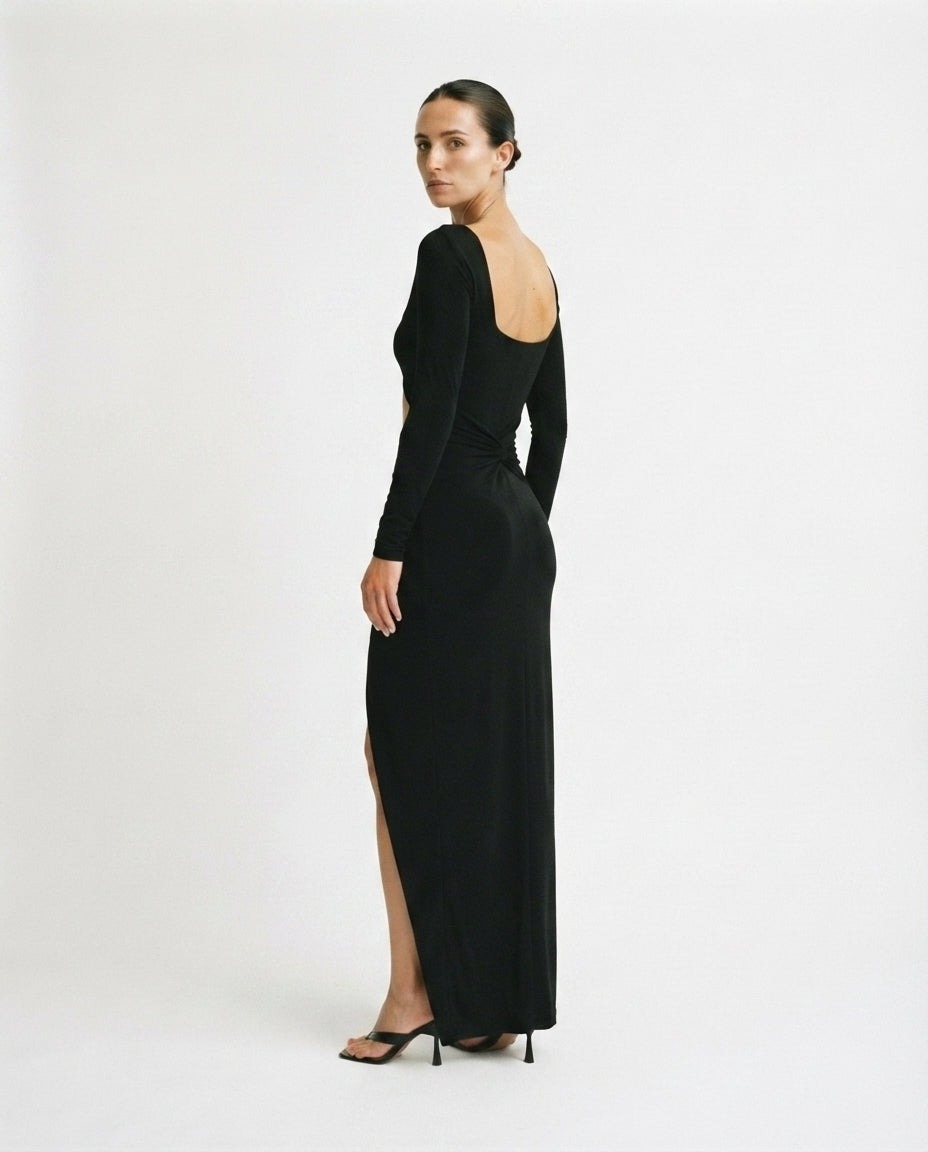 Long Sleeve Cutout Maxi Dress