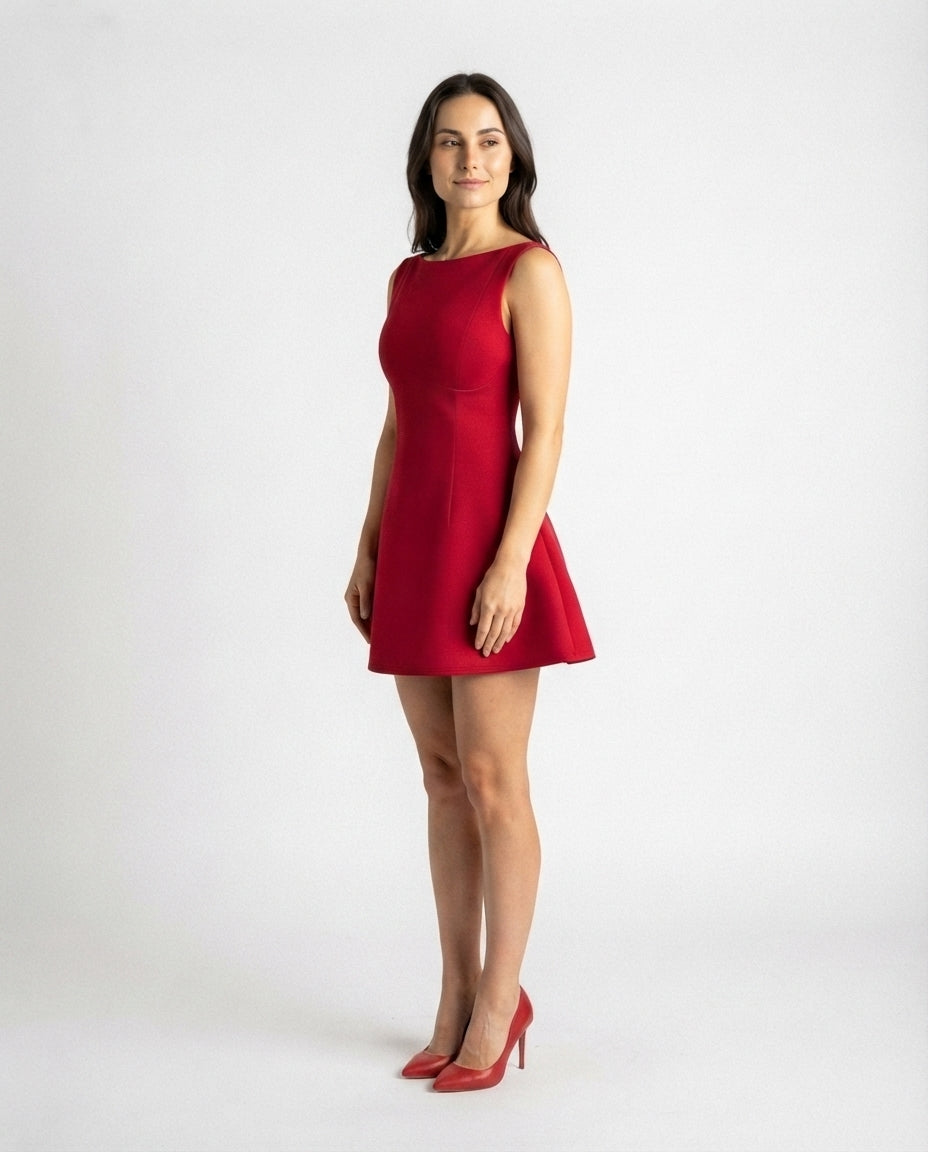 Sleeveless Fit and Flare Mini Dress