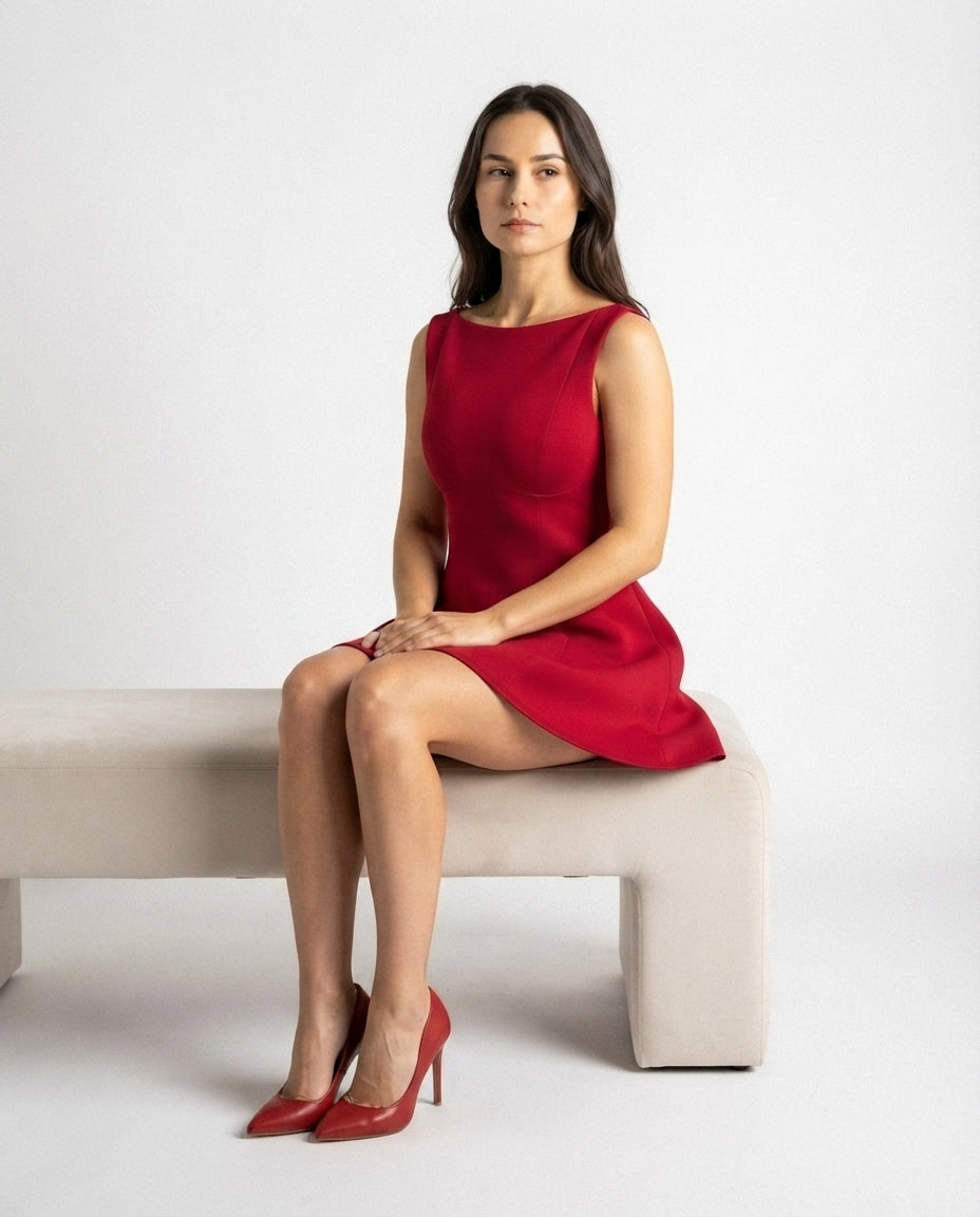 Sleeveless Fit and Flare Mini Dress