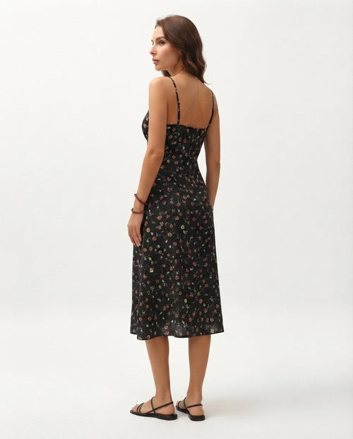 Split Hem Midi Dress