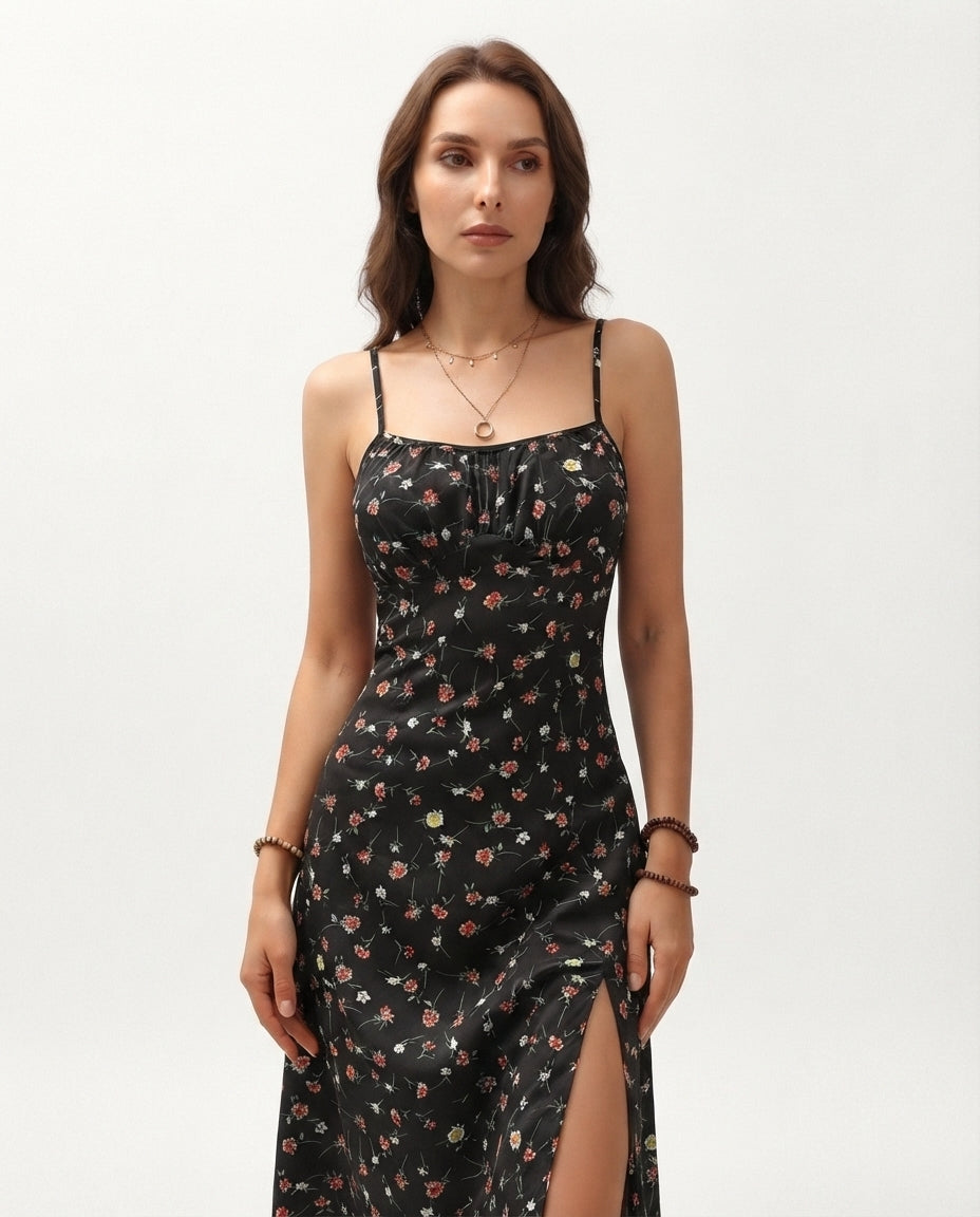 Split Hem Midi Dress