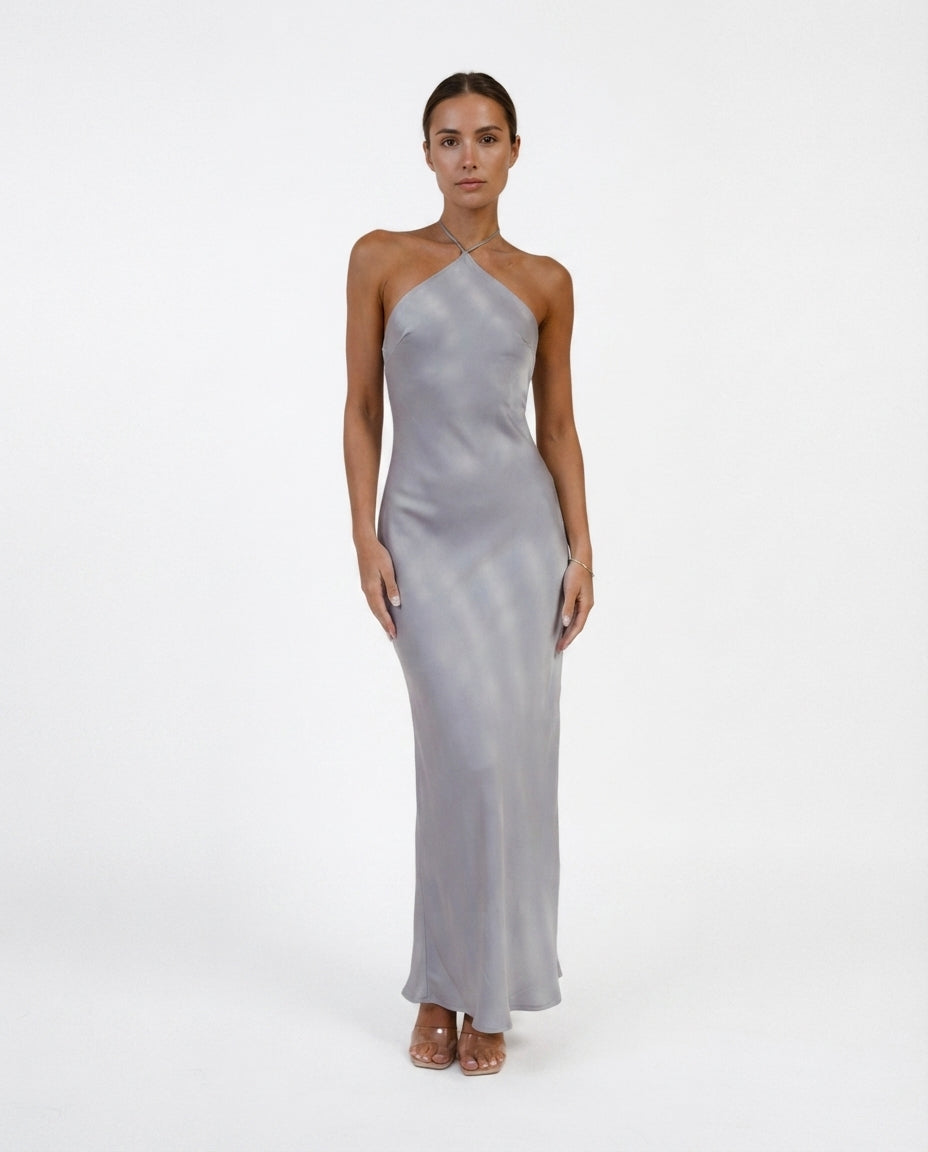 Halter Neck Midi Dress