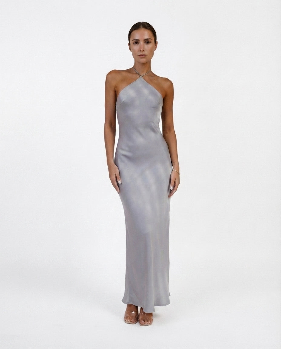 Halter Neck Midi Dress