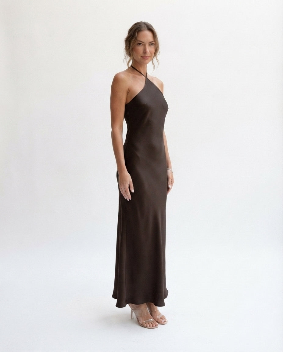 Halter Neck Midi Dress