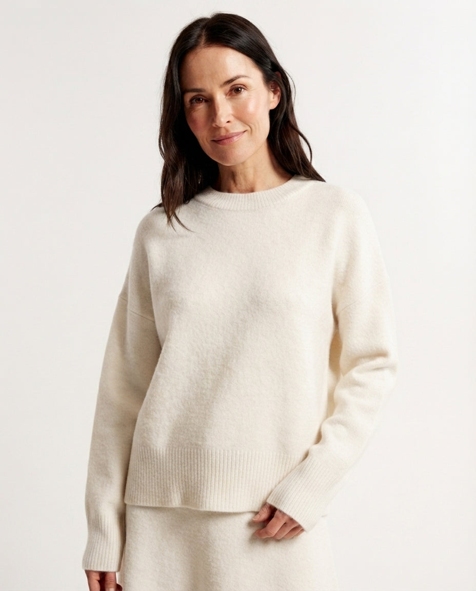 Ribbed Knit Sweater Skirt Set