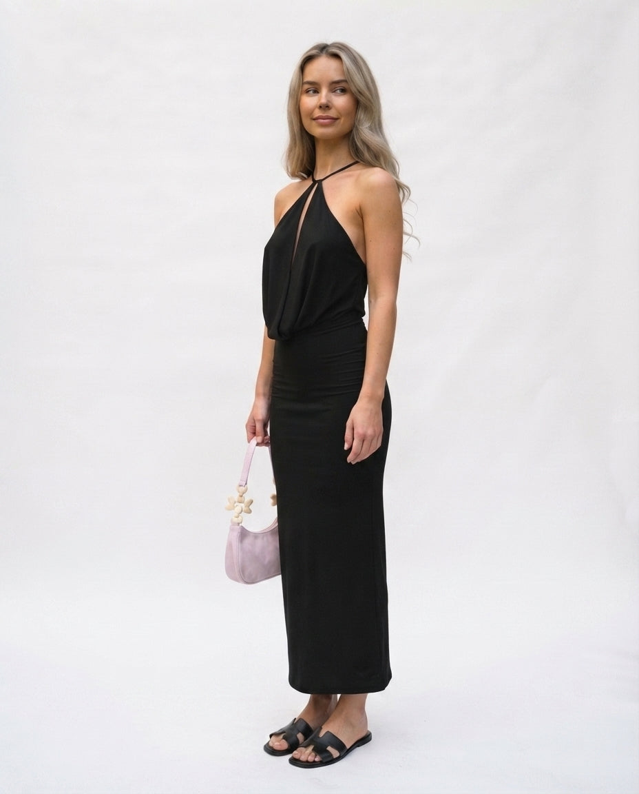 Halter Neck Maxi Dress