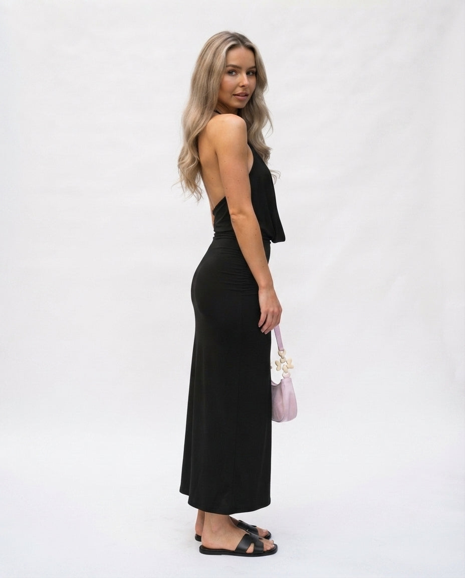 Halter Neck Maxi Dress