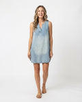 Sleeveless V-Neck Denim Mini Dress