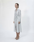 Striped Button Down Shirt Dress