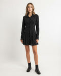 Button Down Polo Mini Dress