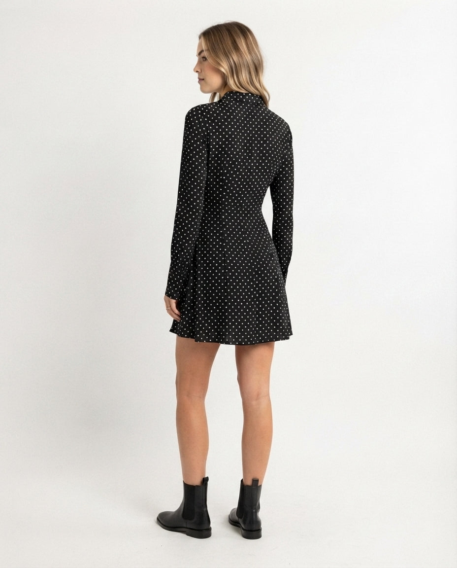 Button Down Polo Mini Dress