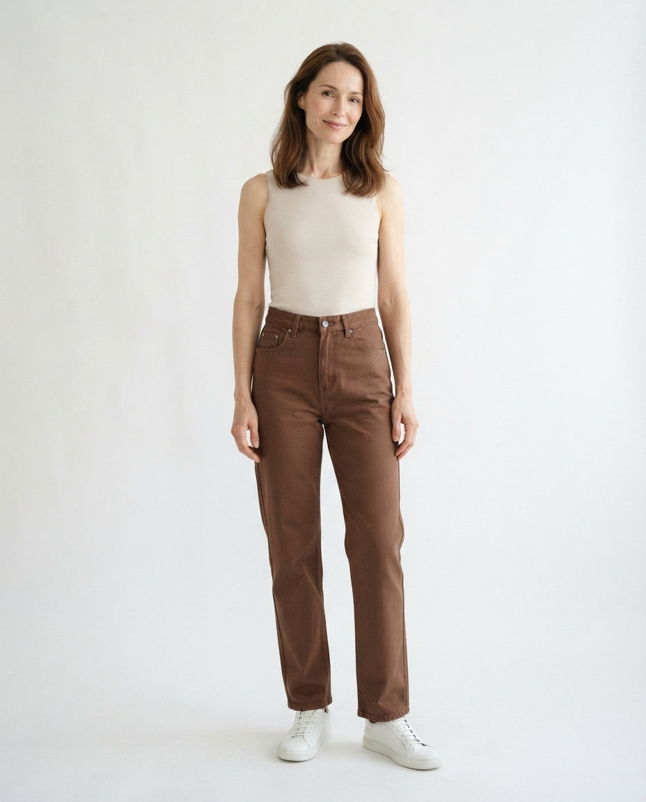 High Rise Straight Leg Denim