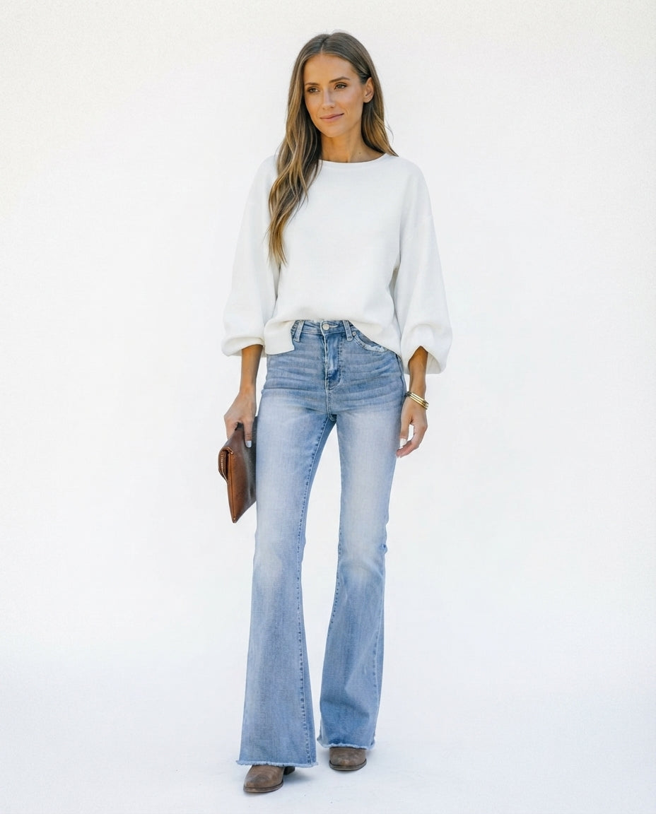 High Rise Flare Denim Jeans
