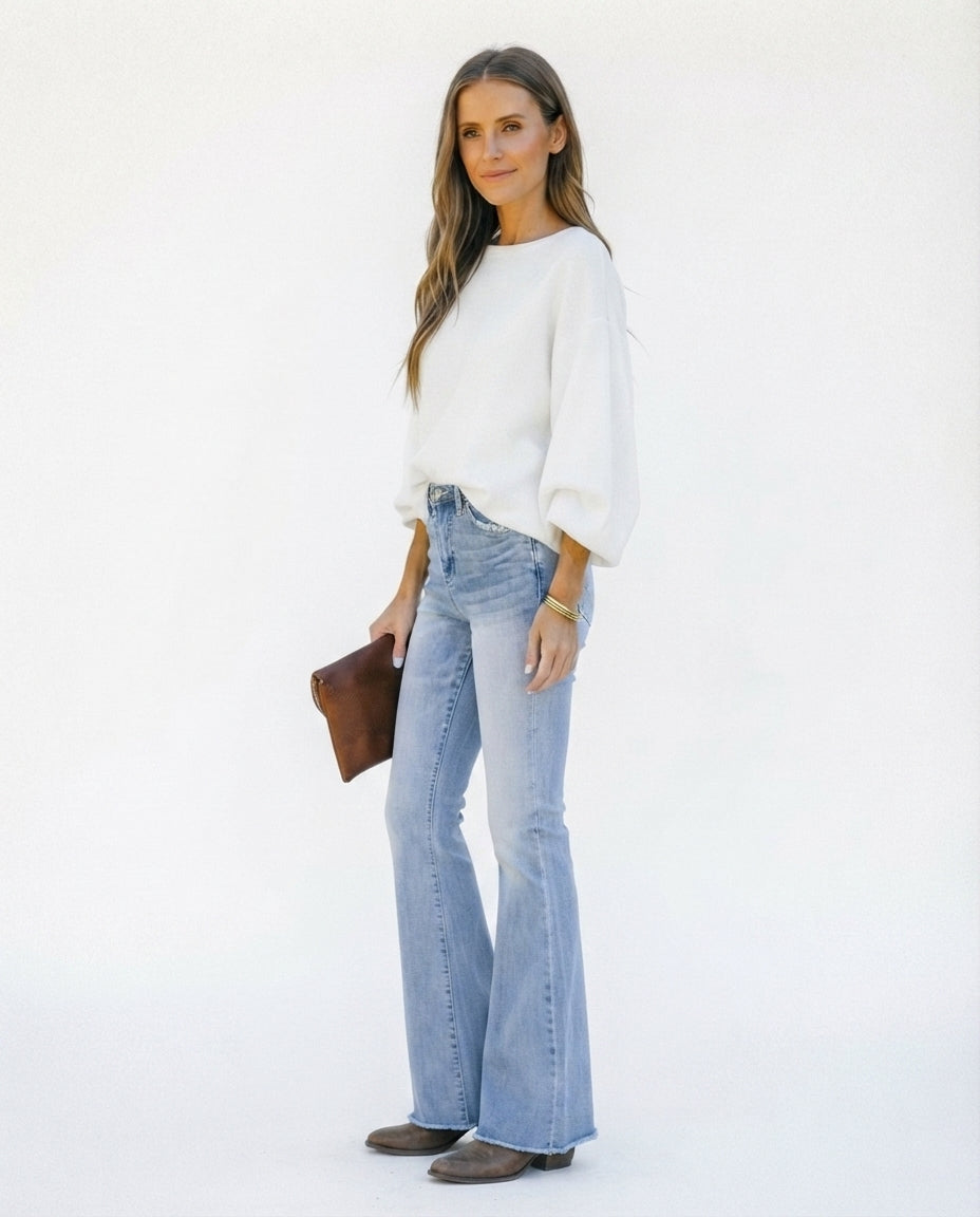 High Rise Flare Denim Jeans