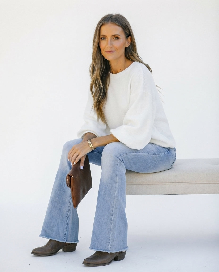 High Rise Flare Denim Jeans