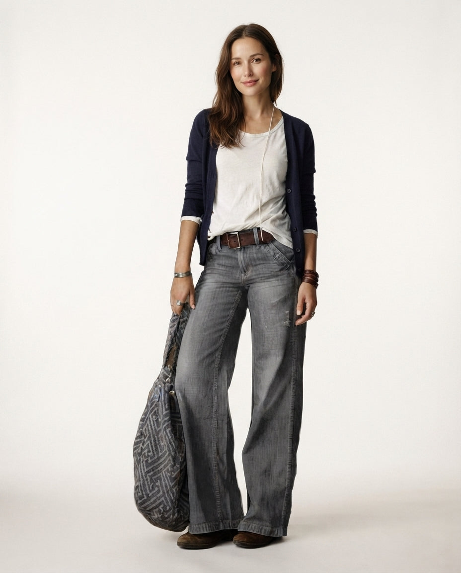 High Rise Wide Leg Jeans