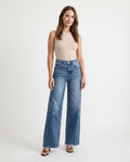 High Waist Wide Leg Denim Jeans