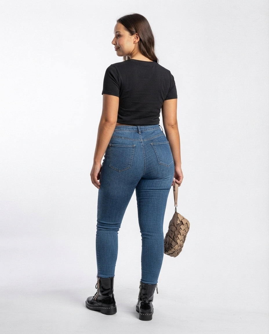 High Waist Skinny Denim Jeans
