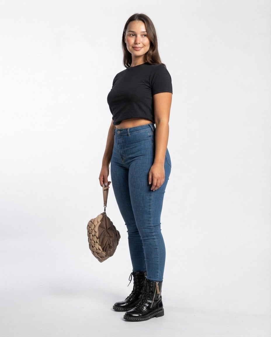 High Waist Skinny Denim Jeans