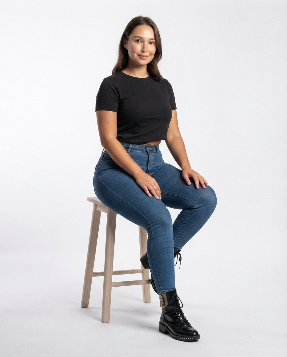 High Waist Skinny Denim Jeans