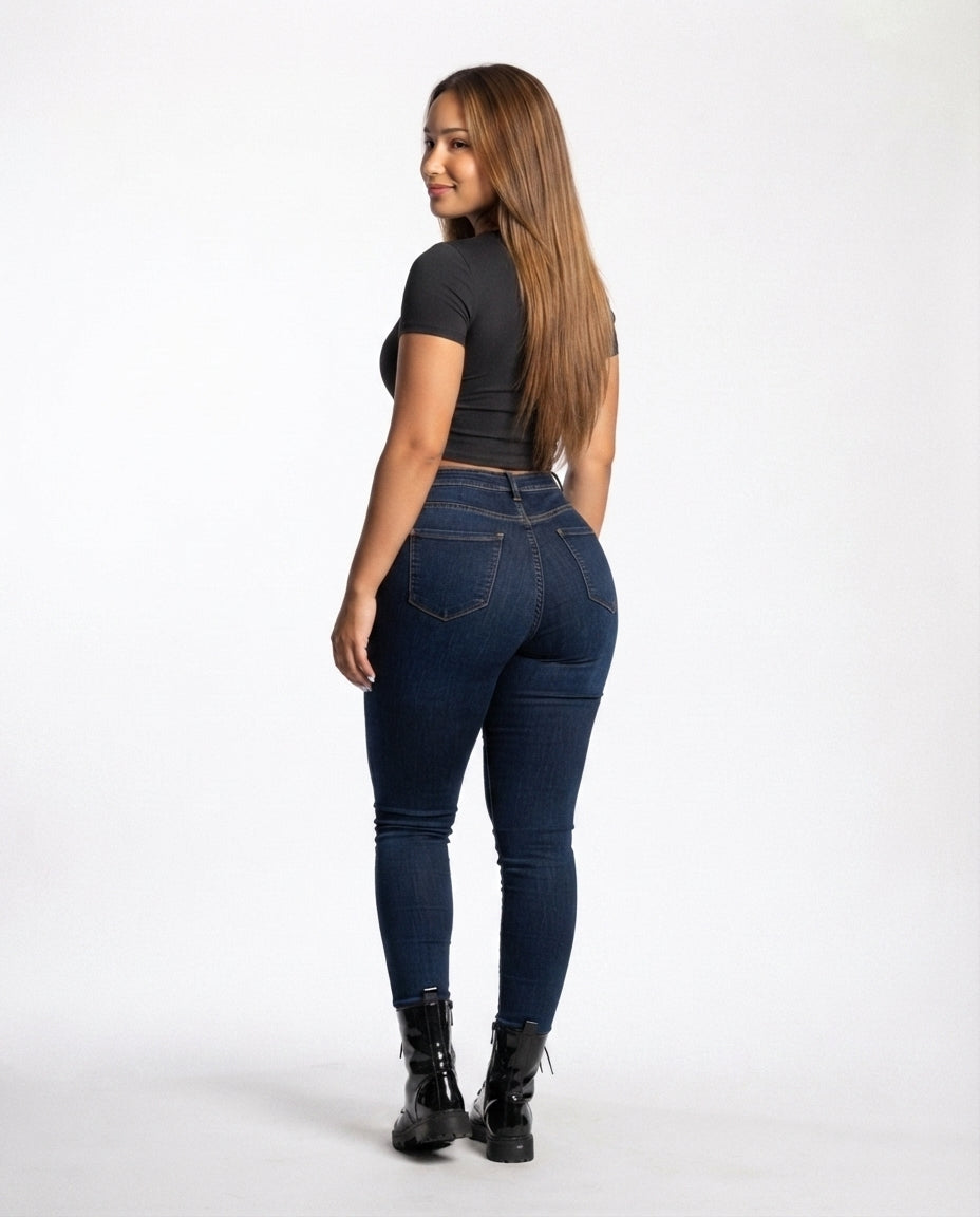 High Waist Skinny Denim Jeans