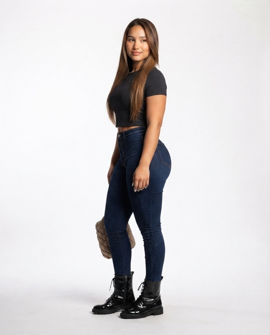 High Waist Skinny Denim Jeans