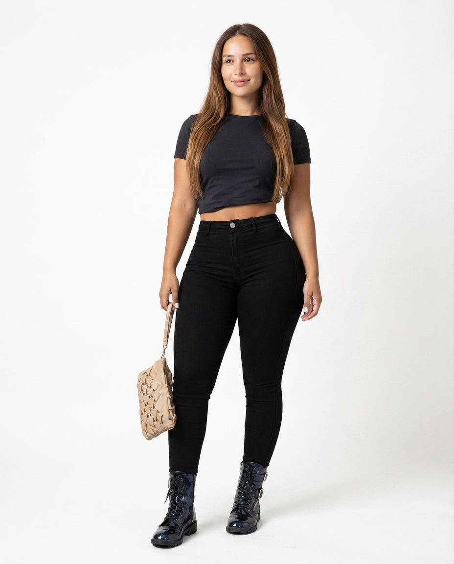 High Waist Skinny Denim Jeans