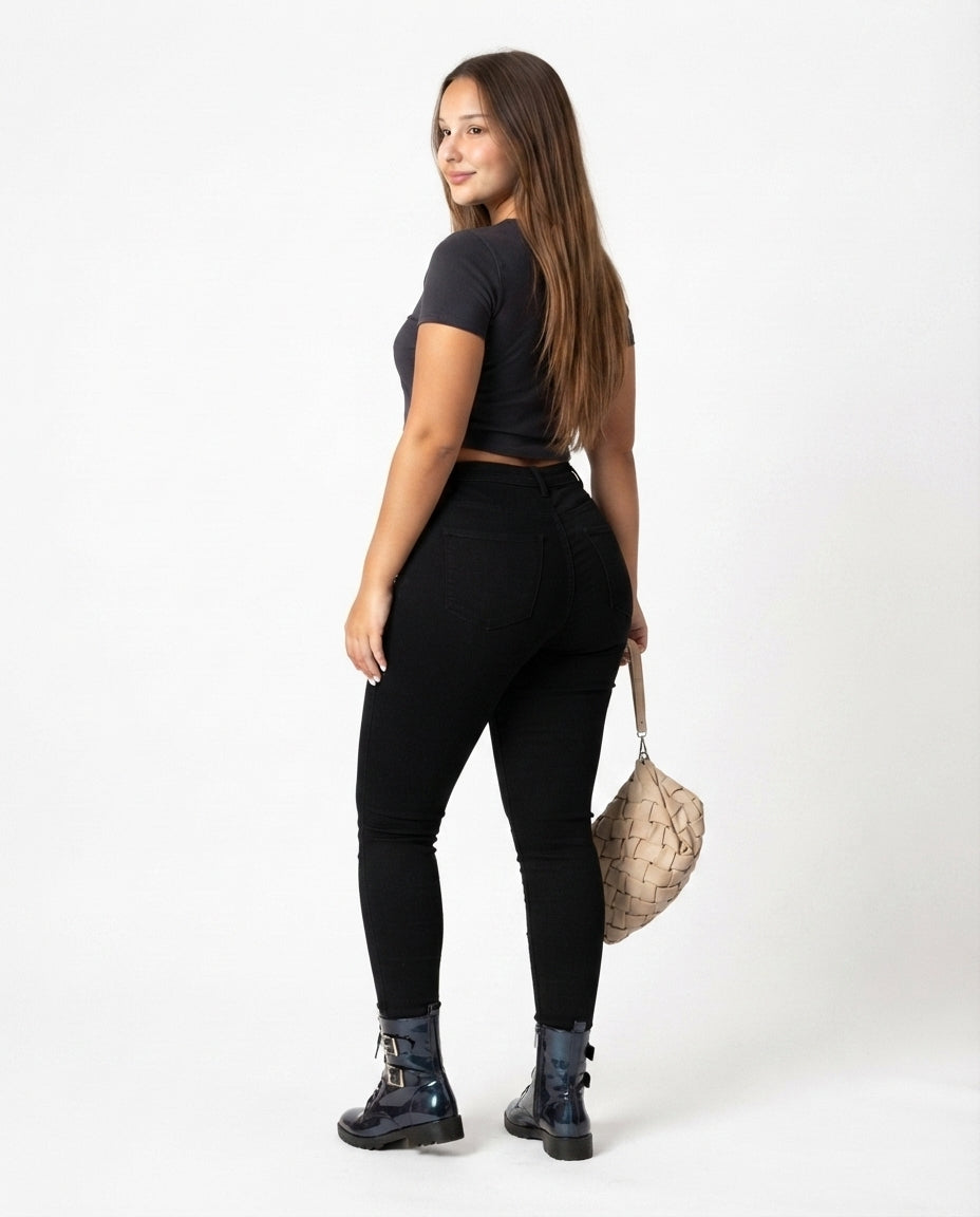 High Waist Skinny Denim Jeans