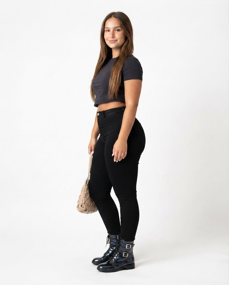High Waist Skinny Denim Jeans