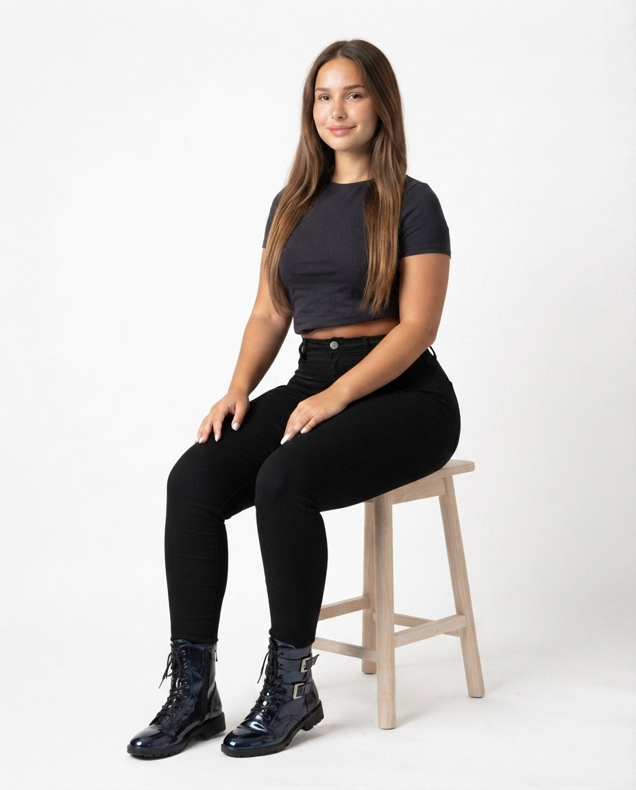 High Waist Skinny Denim Jeans