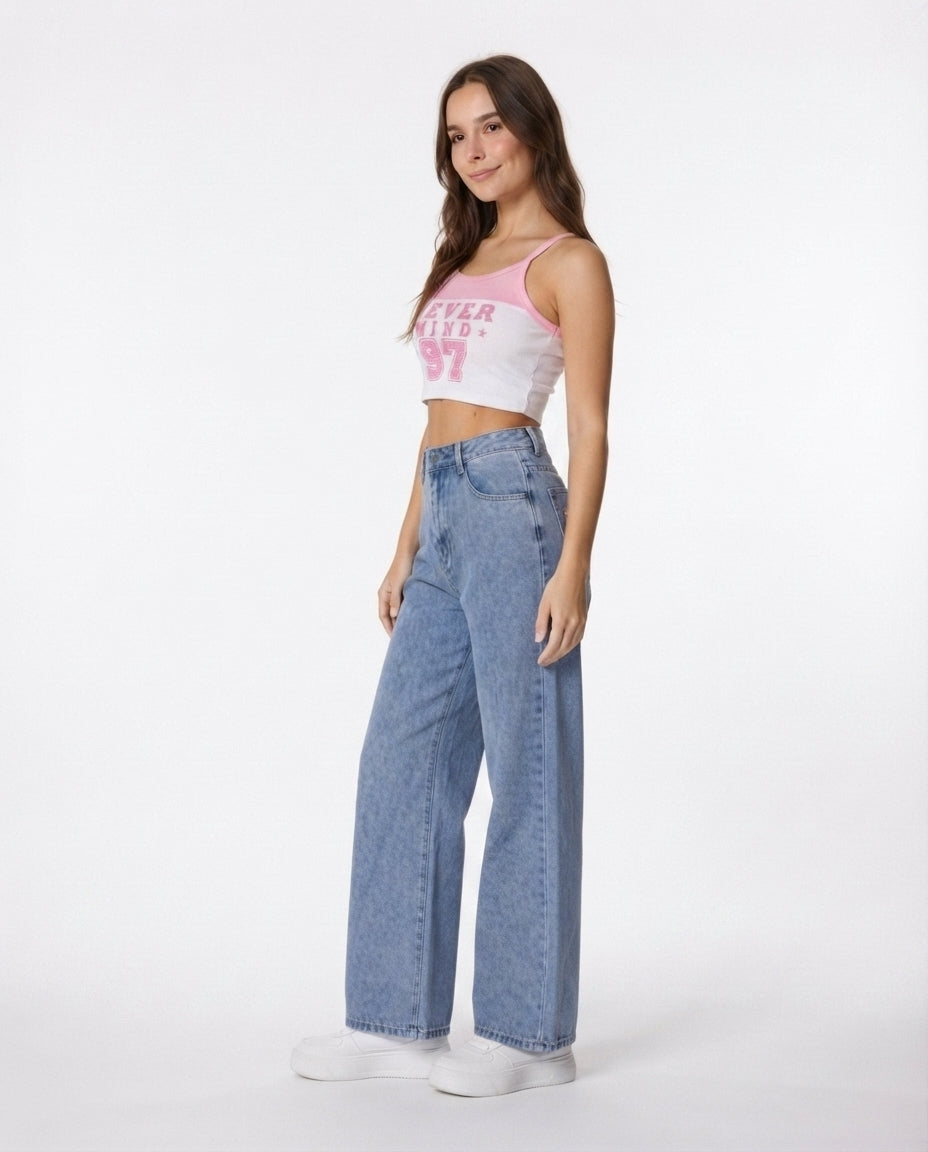 Embroidered Bow Straight Leg Jeans
