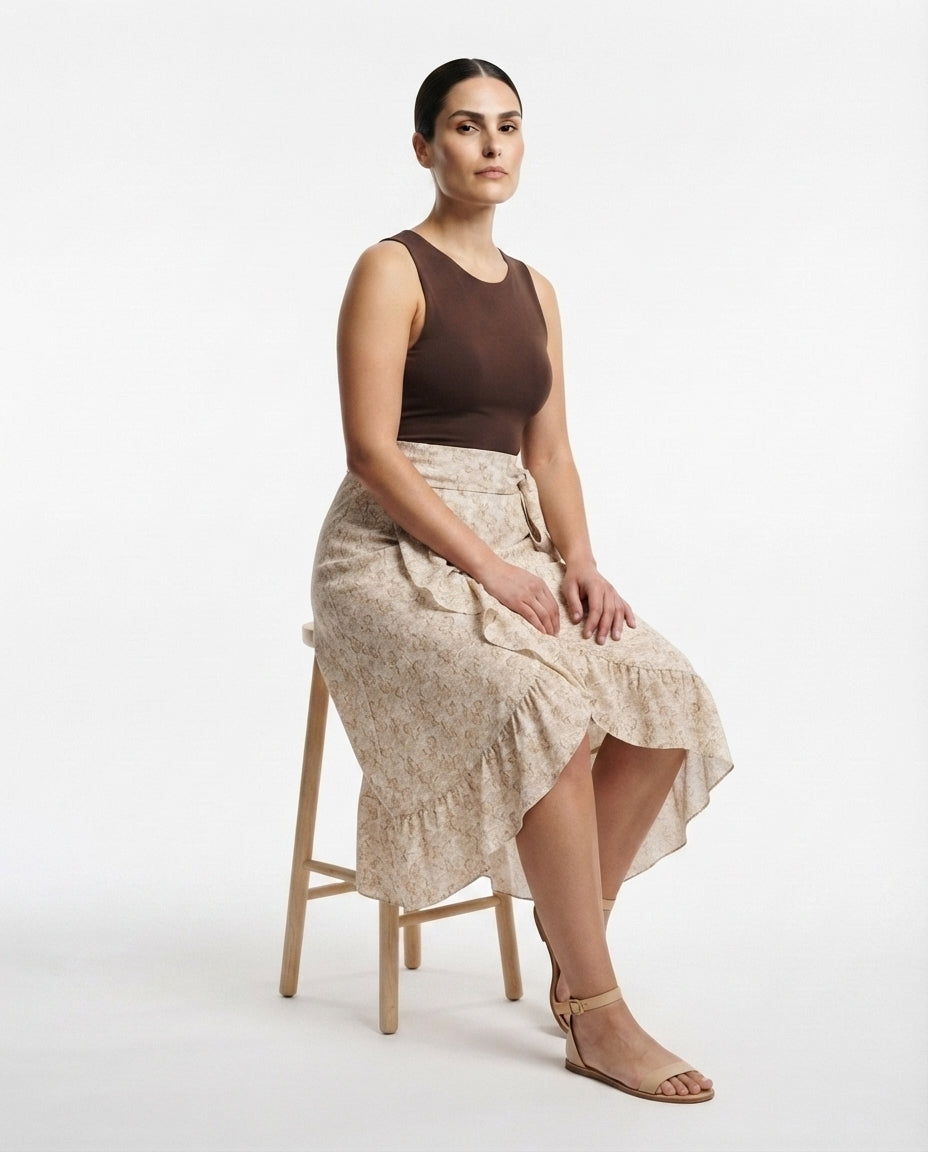 Wrap Midi Skirt