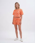Printed Short Sleeve Lounge Set