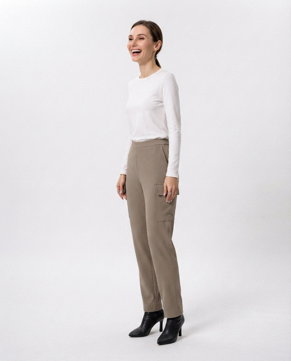 High Waisted Utility Trousers