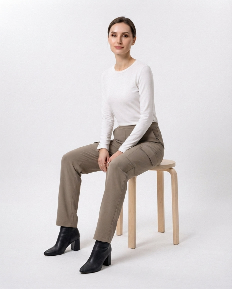 High Waisted Utility Trousers