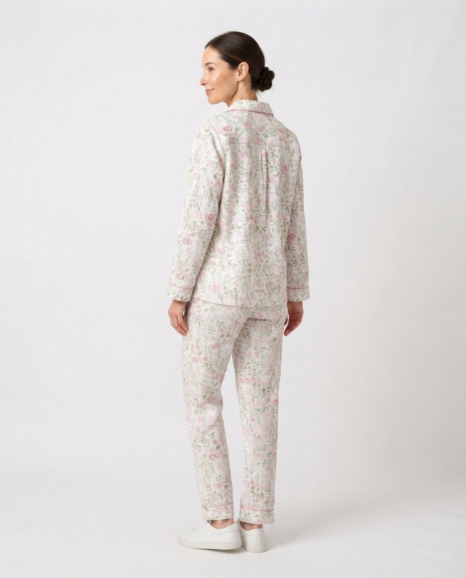 Floral Print Button Down Lounge Set