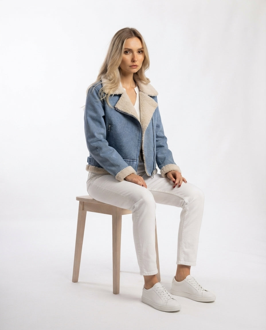 Sherpa Lined Denim Jacket