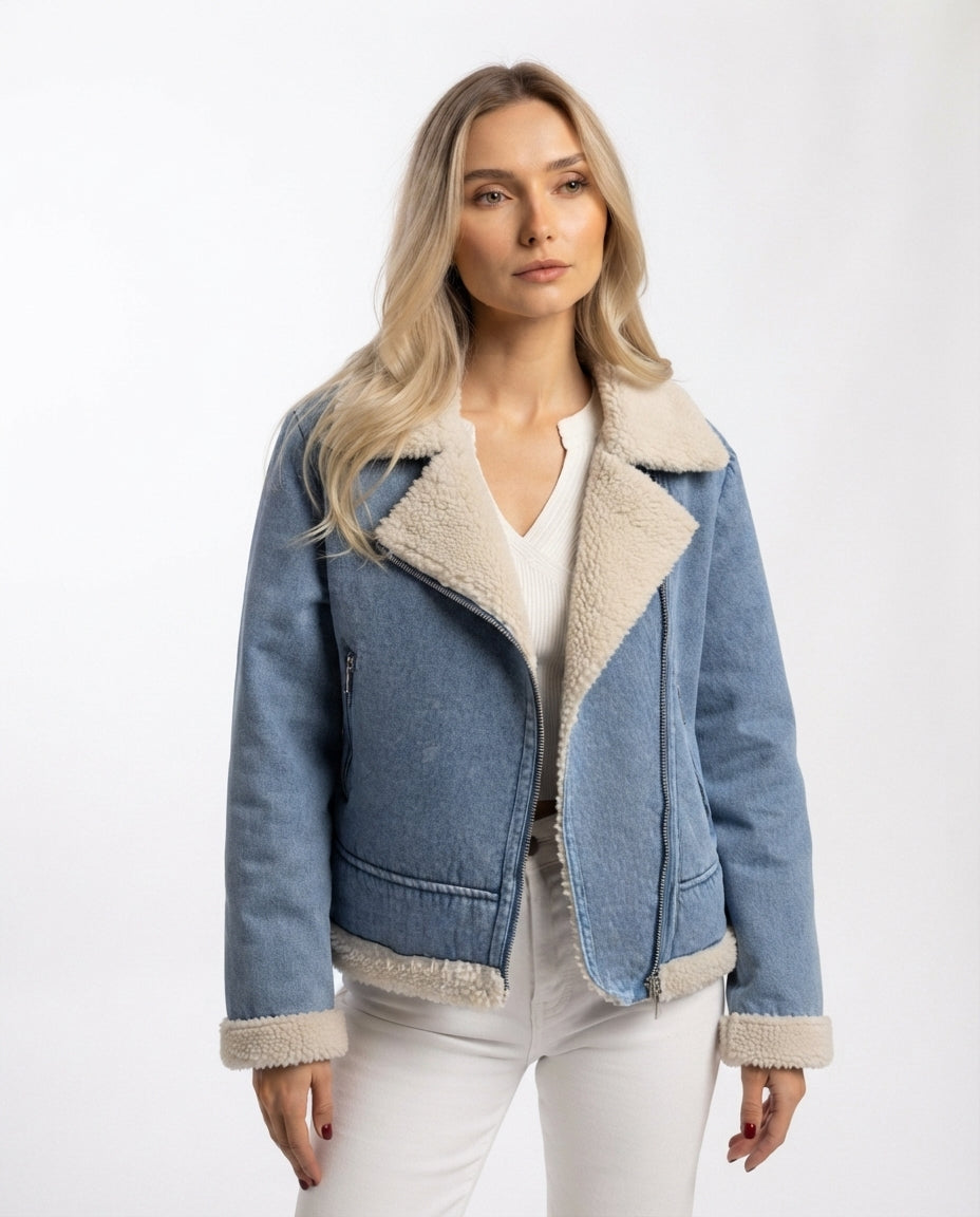 Sherpa Lined Denim Jacket