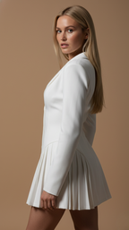 Monroe Pleated Blazer Dress